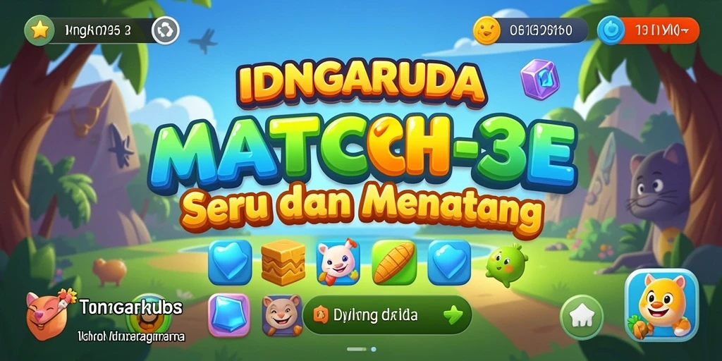 Tangkapan layar gameplay IDNGARUDA yang penuh warna dan menantang.