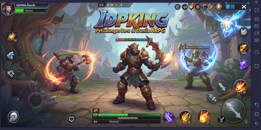 Tampilan grafis memukau dari game ARPG IDPKING menunjukkan aksi seru.