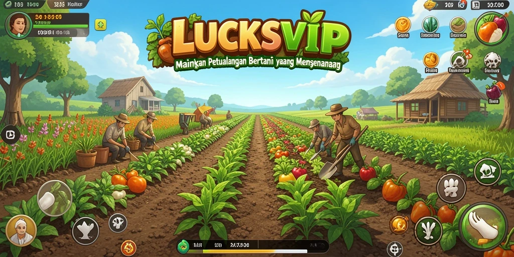 Gambaran gameplay menarik di dunia pertanian LUCKSVIP.