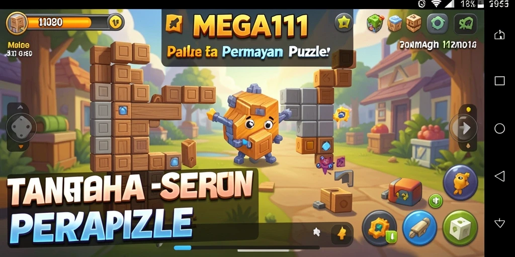 Screenshot gameplay menarik dari MEGA111 yang penuh tantangan.
