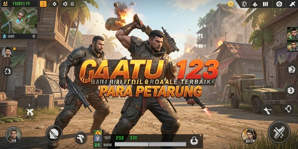 Tangkapan layar gameplay <strong>RATU123</strong> menampilkan aksi Battle Royale yang seru.