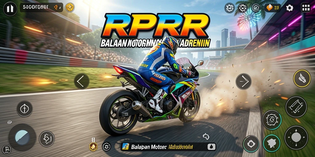 Gameplay RPRR yang mendebarkan saat balapan motor.