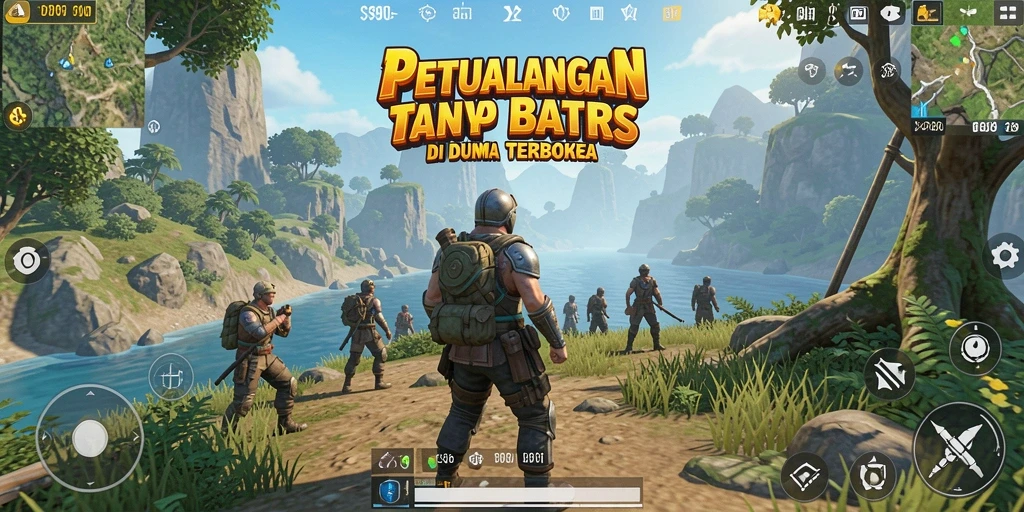 Screenshot S80 menampilkan aksi eksplorasi mendalam di dunia terbuka.
