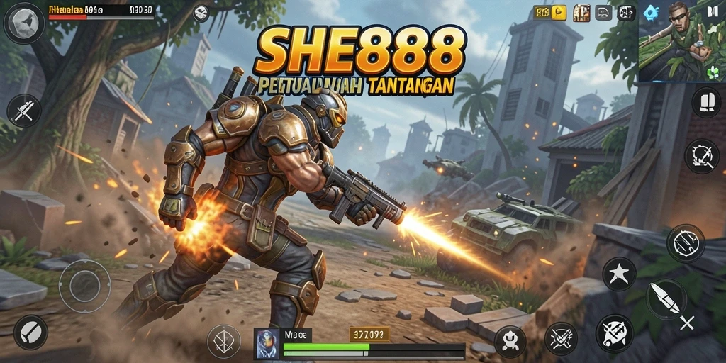 Screenshot gameplay SHE888 yang intens dan mendebarkan.