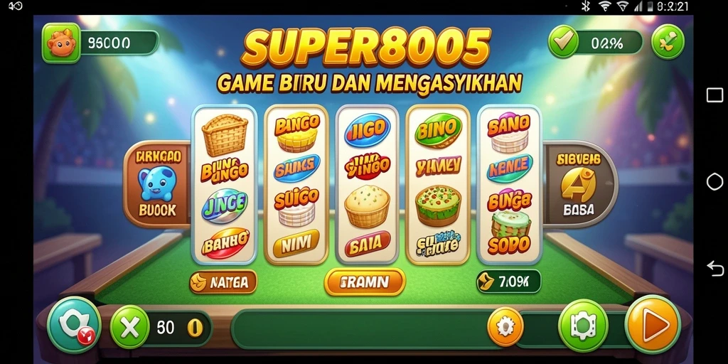 Screenshot gameplay SUPER805 menampilkan keseruan bermain Bingo.