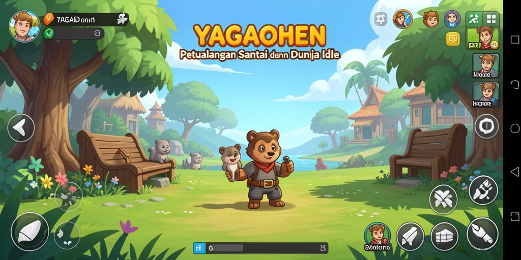 Tampilan gameplay YAGAOHEN yang menarik dan penuh warna.
